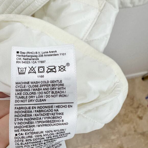 Athleta Mendocino Puffer Coat Quilted White Light Quilted Belted Size 2X NWT - Picture 14 of 16